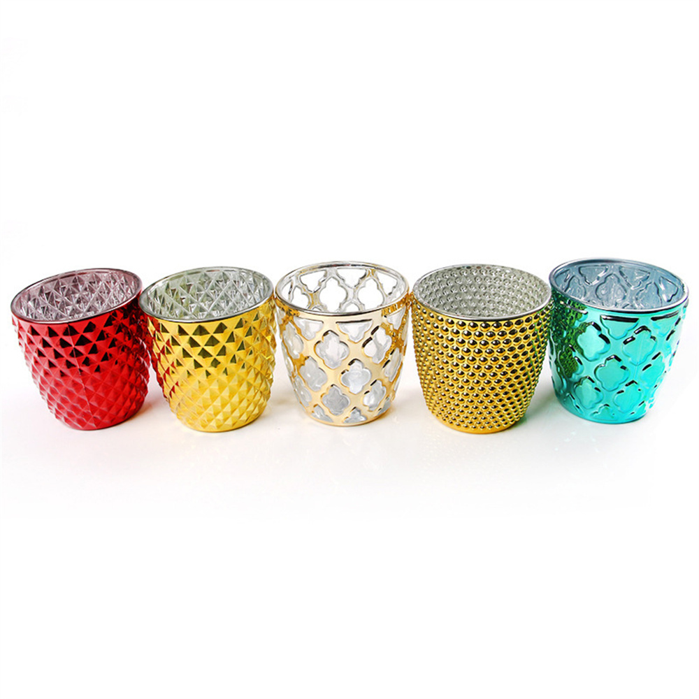 Embossed Candle Glass Holder