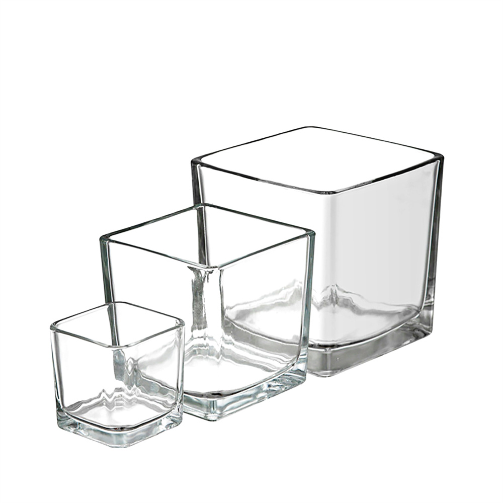 Square Glass Candle Holder
